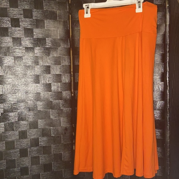 Doublju Orange Maxi Skirt - Picture 2 of 2